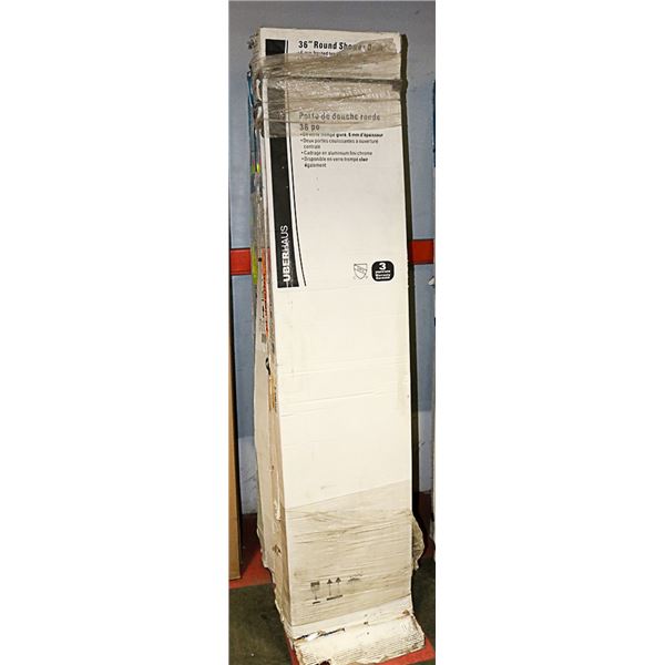 36" ROUND SHOWER DOOR CHROME (UBERHAUS)