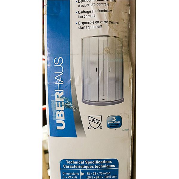 38" ROUND SHOWER DOOR CHROME (UBERHAUS)