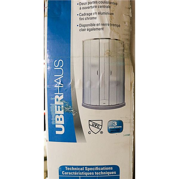 38" ROUND SHOWER DOOR CHROME (UBERHAUS)