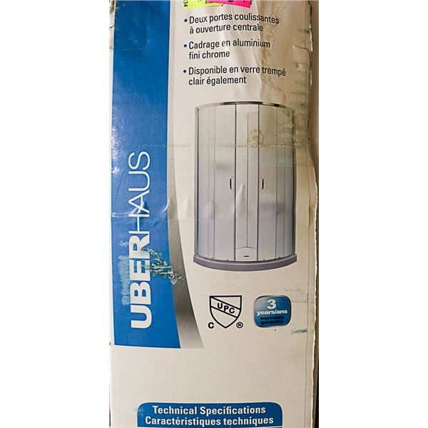 38" ROUND SHOWER DOOR CHROME (UBERHAUS)