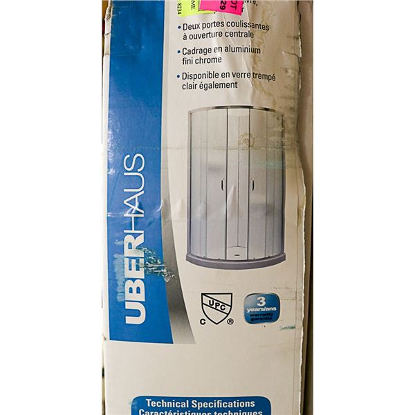 38" ROUND SHOWER DOOR CHROME (UBERHAUS)