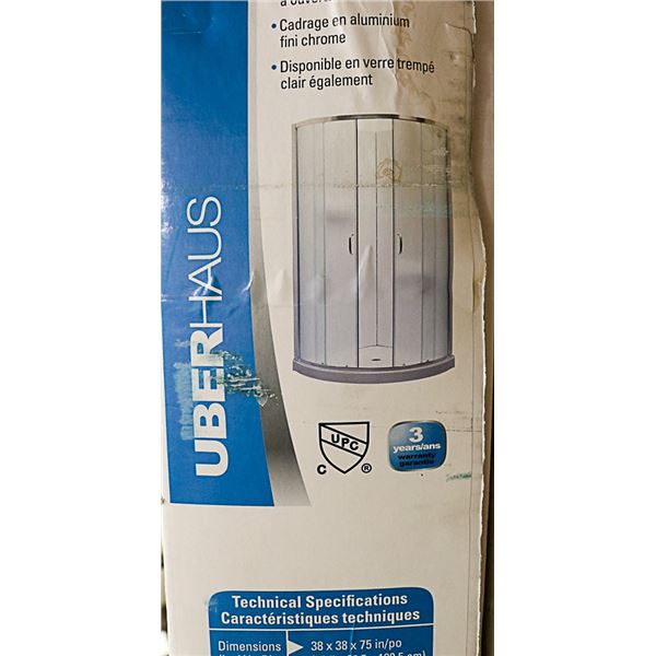 38" ROUND SHOWER DOOR CHROME (UBERHAUS)