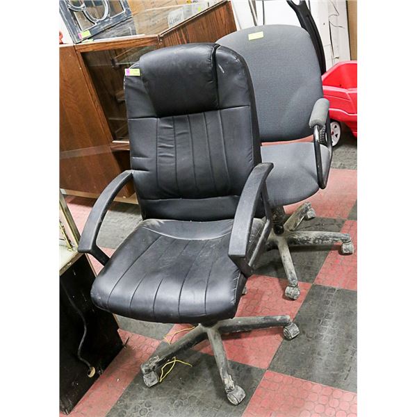 LOT OF 2 ASSORTED OFFICE CHAIRS