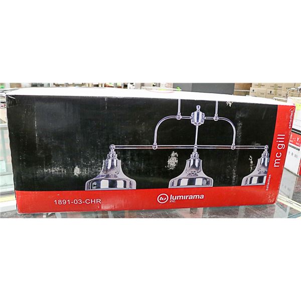 CHROME TRIPLE LIGHT  IN BOX