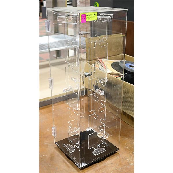 ROTATING PLEXIGLASS DISPLAY CABINET WITH KEYS