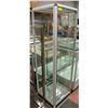 Image 2 : 66" X 20.5" GLASS AND MIRROR DISPLAY CABINET