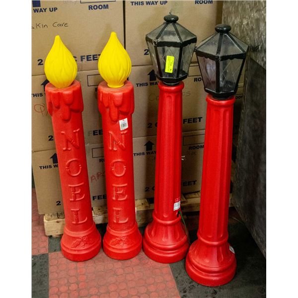 VINTAGE BLOW MOLD XMAS LARGE LANTERNS