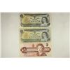 Image 1 : CANADA 2-1973 $1 AND 1986 $2 BILLS