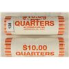 Image 1 : 2-$10 ROLLS OF 2009-P GUAM QUARTERS BRILLIANT UNC