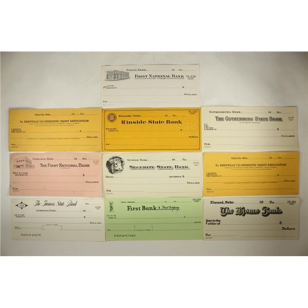 10-ASSORTED VINTAGE BLANK CHECKS