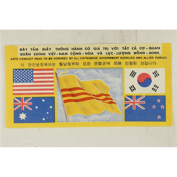 VIETNAMESE SAFE CONDUCT PASS TO BE HONORED BY
