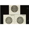 Image 2 : 3-1964-D 90% SILVER KENNEDY HALF DOLLARS BU