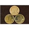 Image 2 : 3 GOLD PLATED STATE QUARTERS 2004-D TEXAS, 2004-P