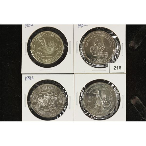 4 ASSORTED CANADA TRADE DOLLARS BRILLIANT UNC