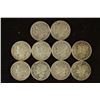 Image 1 : 10 ASSORTED 1940'S MERCURY DIMES
