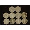 Image 2 : 10 ASSORTED 1940'S MERCURY DIMES