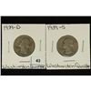 Image 1 : 1939-D & S WASHINGTON SILVER QUARTERS