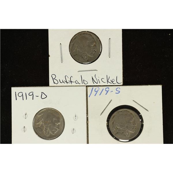 1919-P/D/S BUFFALO NICKELS 1919-P & D ARE GOODS