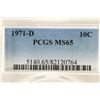 Image 3 : 1971-D ROOSEVELT DIME PCGS MS65