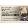 Image 3 : 2016 AMERICAN SILVER EAGLE NGC MS70