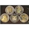 Image 1 : 5 ASSORTED GOLD ENHNACED DOUBLE EAGLES