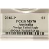 Image 4 : 2016-P AUSTRALIA WEDGE TAILED EAGLE SILVER DOLLAR