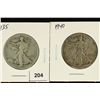 Image 1 : 1935 & 1940 WALKING LIBERTY HALF DOLLARS