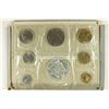 Image 2 : 1973 FRANCE 8 COIN UNC SET, ORIGINAL MINT PACKAGE