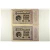 Image 1 : 2-1923 GERMAN 100,000 MARK BILLS