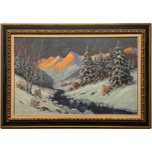 Winter Mountain Sunrise Painting by Helio Wernegreen  [121240]