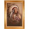 Image 1 : Chief Strong Wind Painting by Hanson  [120810]