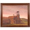 Image 1 : Old Schoolhouse Painting Signed By R. L.  Burch  [133753]