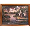 Image 2 : Original African Artwork Signed by Artist (2 oil paintings, framed under glass)  [133750]