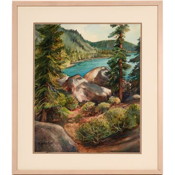 Lake Tahoe Watercolor by K. Young Ross  [109913]