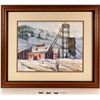 Image 1 : Central City, Colorado, Head Frame - Watercolor by Pat Patterson  [125065]