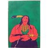 Image 1 : Indian With a Gun - by Fritz Scholder Serigraph  [132810]