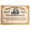 Image 1 : Harriman Signature on Chicago, Burlington and Quincy Railroad Stock  [130214]