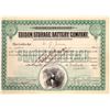 Image 1 : Edison Storage Battery Co. Stock Signed by Thomas Edison  [129659]