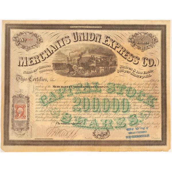 Merchants Union Express Company Stock Certificate  [134079]