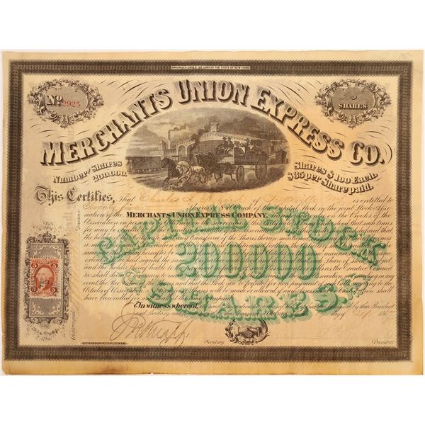 Merchants Union Express Company Stock Certificate  [134080]