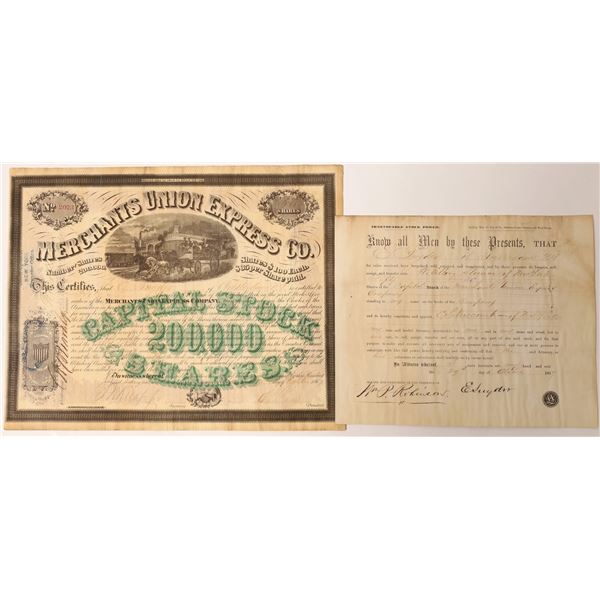 Merchants Union Express with President Ross and Knapp Signatures  [130192]