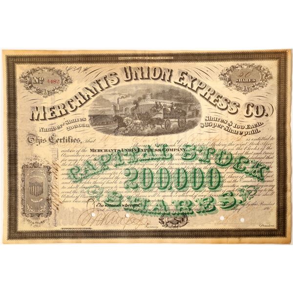 Merchants Union Express with President Ross and Knapp Signatures (Different Printing)  [130190]