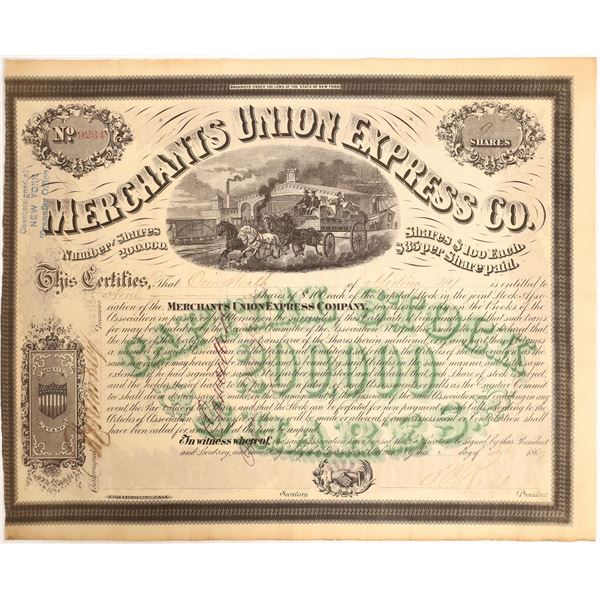 Merchants Union Express with a president Ross Signature  [130191]