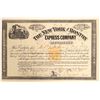 Image 1 : New York and Boston Express Co. Stock Certificate with Rare 25c Imprint Revenue at center   [132730]