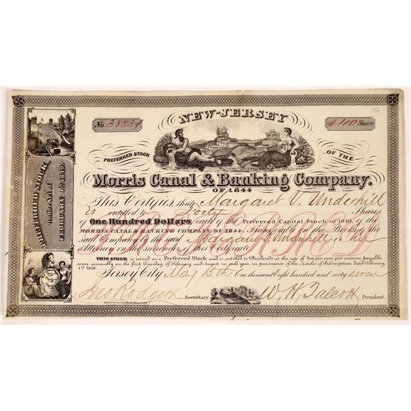 Morris Canal & Banking Company Stock Certificate  [135429]