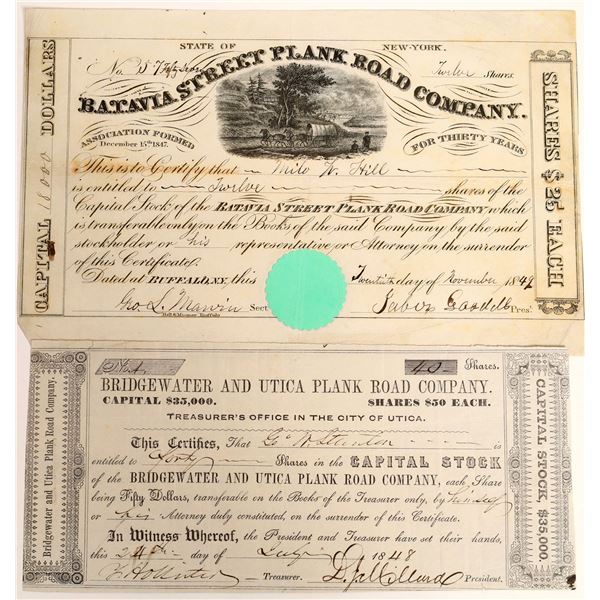 Two Plank Road Company Stock Certificates  [128265]