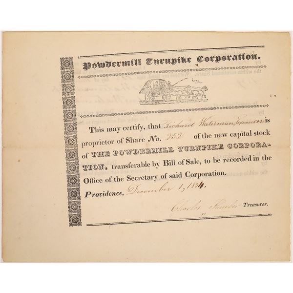 Powdermill Turnpike Corporation Stock Certificate  [134123]