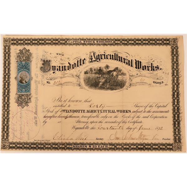 Wyandotte Agricultural Works Company Stock  [123308]