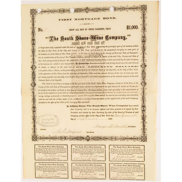 Wine Company First Mortgage Bond 1867  [124581]