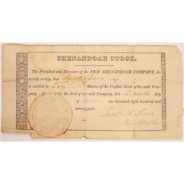 New Shenandoah Company Stock Certificate  [134155]